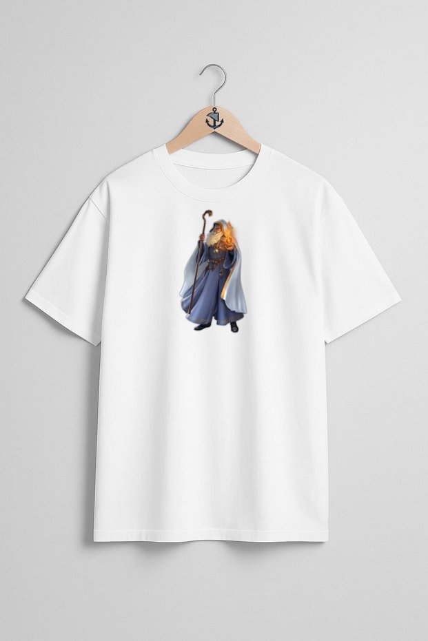 Oversize King Arthur Mage Dungeons Unisex T-Shirt with Chest Design