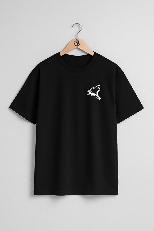 Oversize Kurt Wolf Unisex T-Shirt with Pocket and Back Design