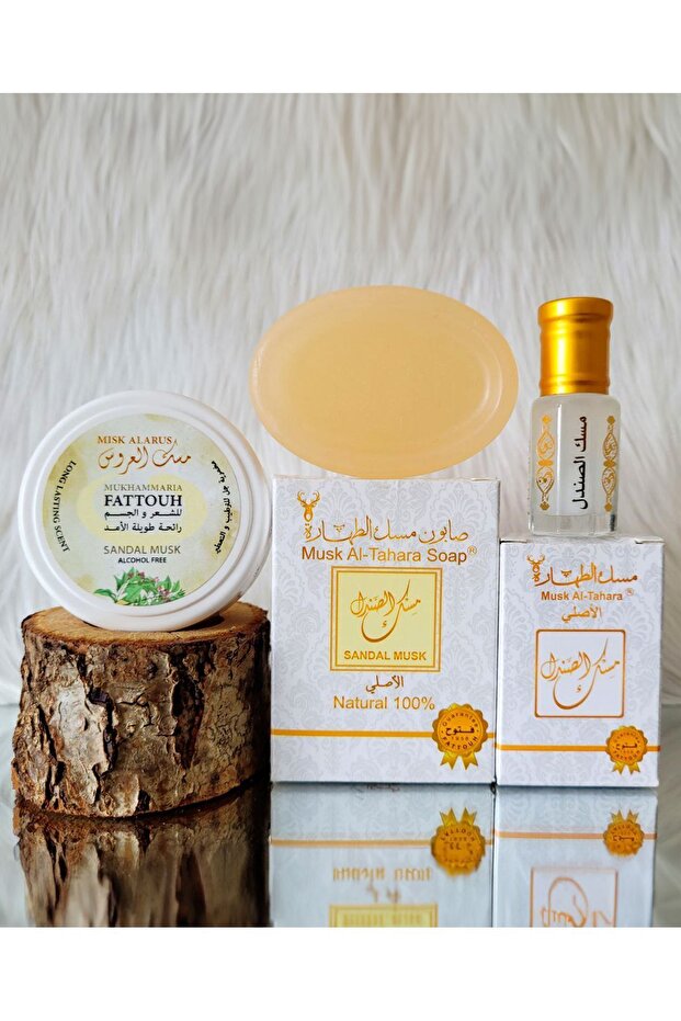 Sandal Musk Set of 3 - 6ml Soap, Mahmariya 50gr - 5