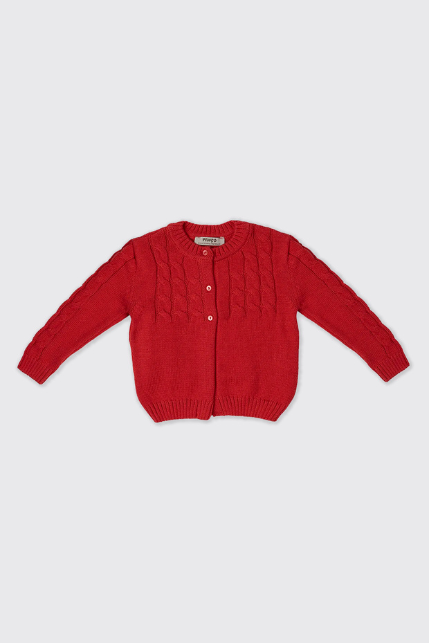 Baby Girl Red Knitwear Cardigan