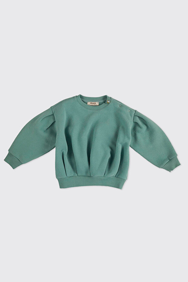 Kız Bebek Yeşil Sweatshirt - 1
