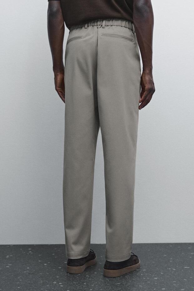 Pamuk karışımlı yarı jogger pantolon - 3