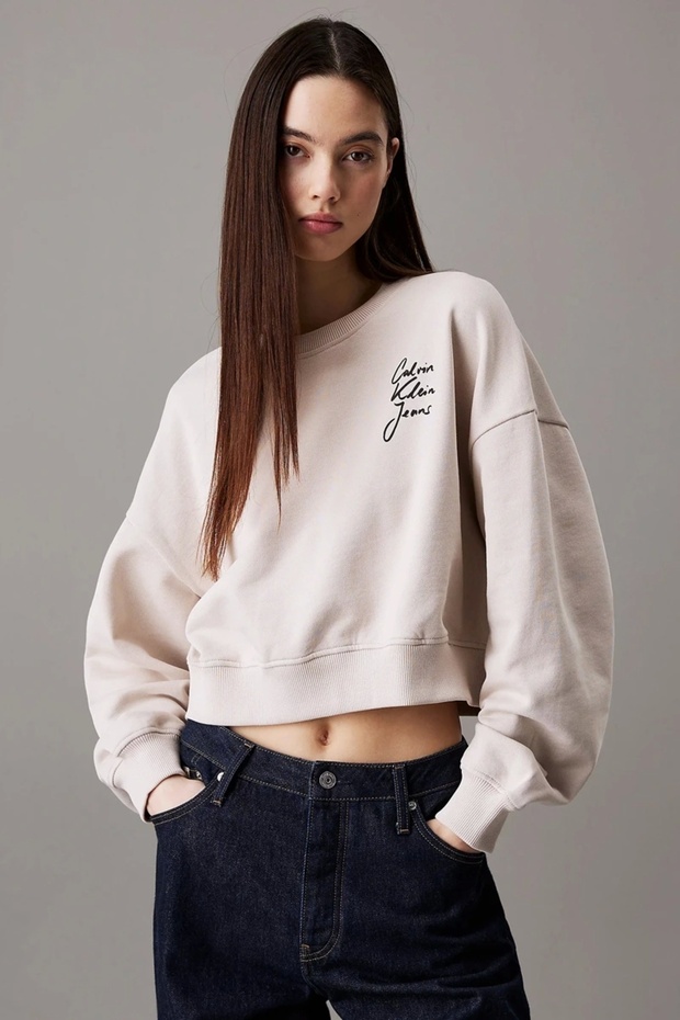 SCRIPT INSTITUTIONAL CREWNECK Kadın Sweatshirt J20J224743-PDH - 1
