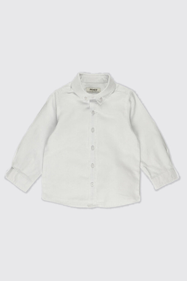 Erkek Bebek Basic Beyaz Oxford Gömlek - 1