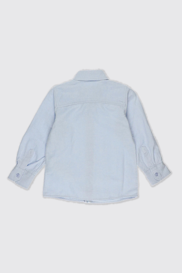 Erkek Çocuk Basic Mavi Oxford Gömlek - 2