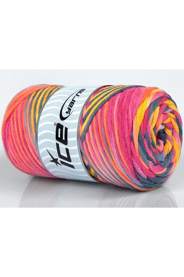 1X250G. Natural Cotton Color 3mm Cotton Pink, Orange, Yellow, Light Grey Summer Yarns, Cotton, Batik