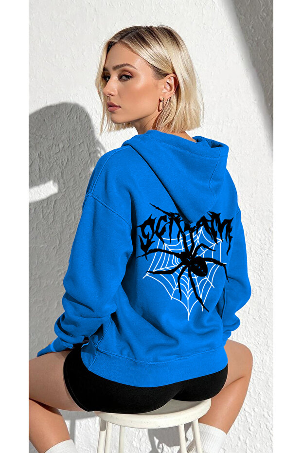 سويت شيرت كبير الحجم مطبوع عليه عبارة "Scream