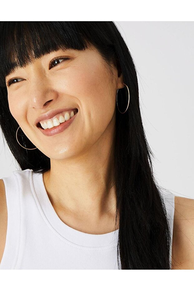 Z MEDIUM SIMPLE HOOP Gold - 1