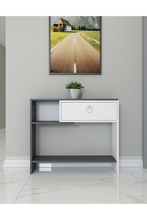 Nova Dresuar | Beyaz - Antrasit - 1