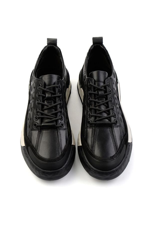 Siyah Leather Erkek Sneaker E01398300643 - 2