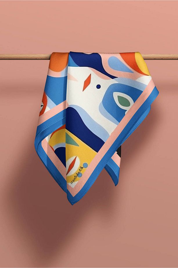 A66 Portre Desenli Bandana - 5