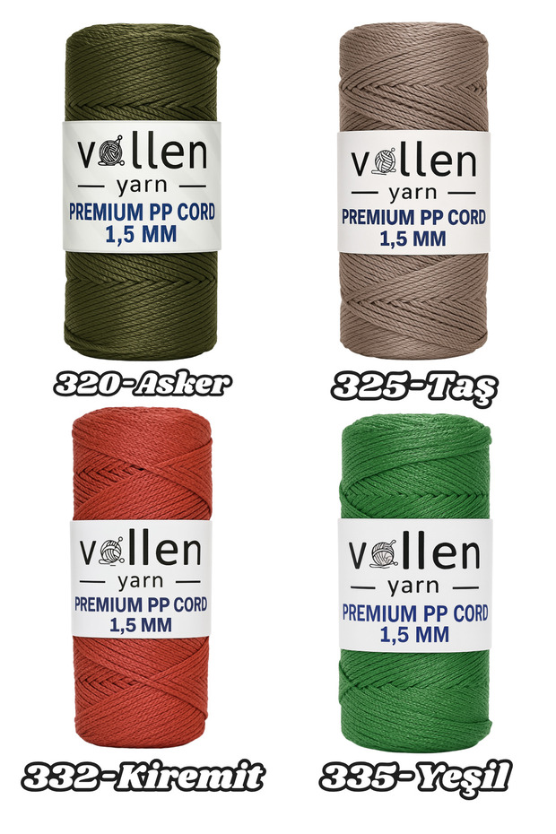 600m Polyester Makrome Ipi, Supla Ipi, Çanta Ipi, Bileklik Ipi,makrame,açık Gri 1.5mm-400gr - 6