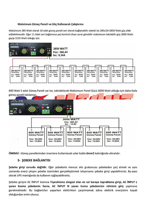 SAKO 3KVA 3000VA 2700 Watt Tam Sinüs Şarjlı Akıllı H.V 80A Mppt İnverter 24V-220V İnvertör 2.7kw 3kw - 4