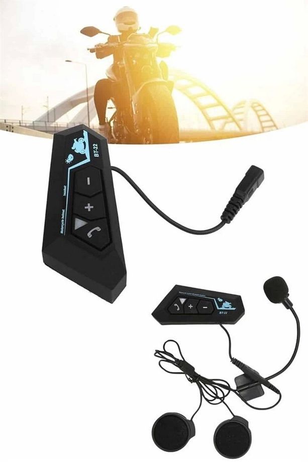 Bluetooth Kask Kulaklığı Intercom 5.0 Bluetooth Android ve İOS Uyumlu - 1