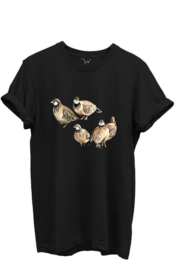 Five Piece Cake Printed Nature and Hunting Themed 100% Cotton Regular Fit Unisex T-Shirt
