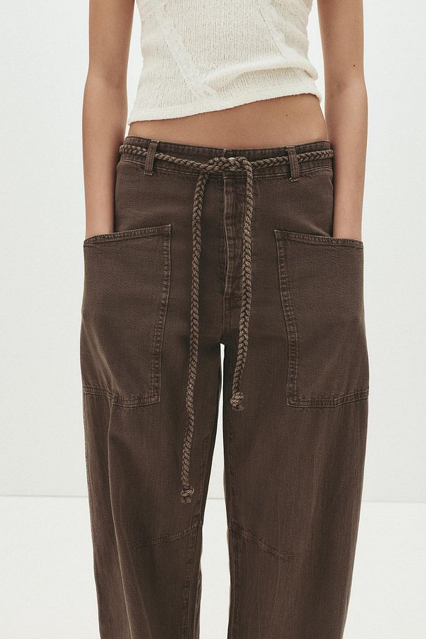 Bağcıklı baggy pantolon - 2