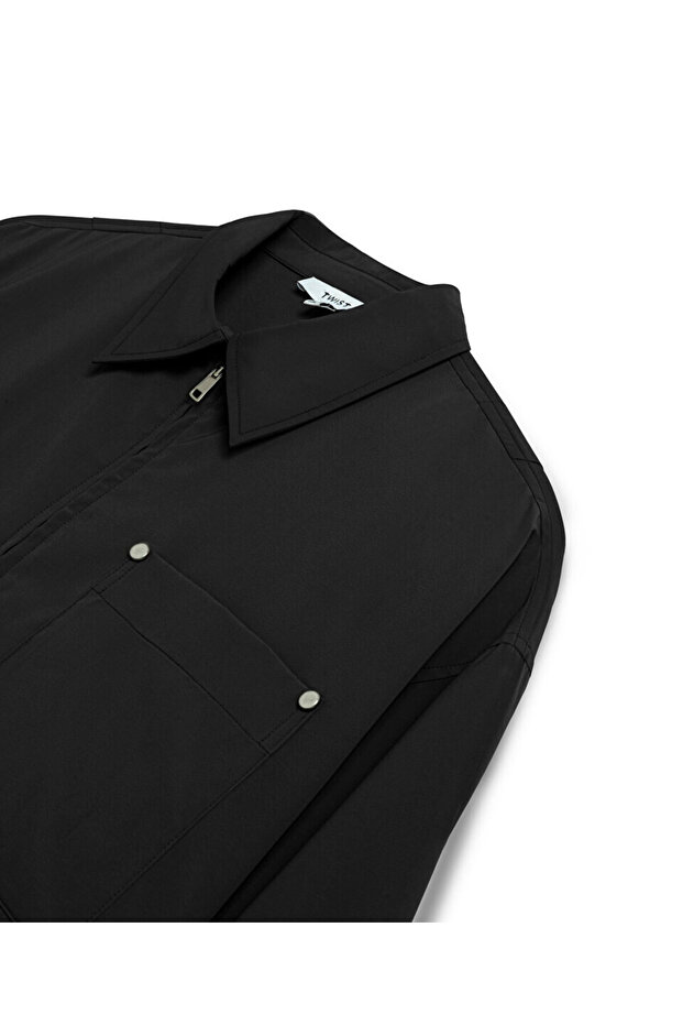 ASİMETRİK GÖMLEK CEKET - 4