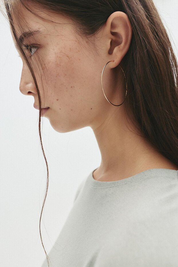 4 çift ince halka küpe - 1