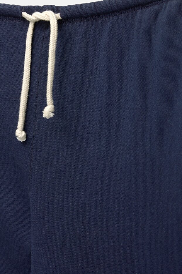 Mavi geniş paça eşofman altı - 8