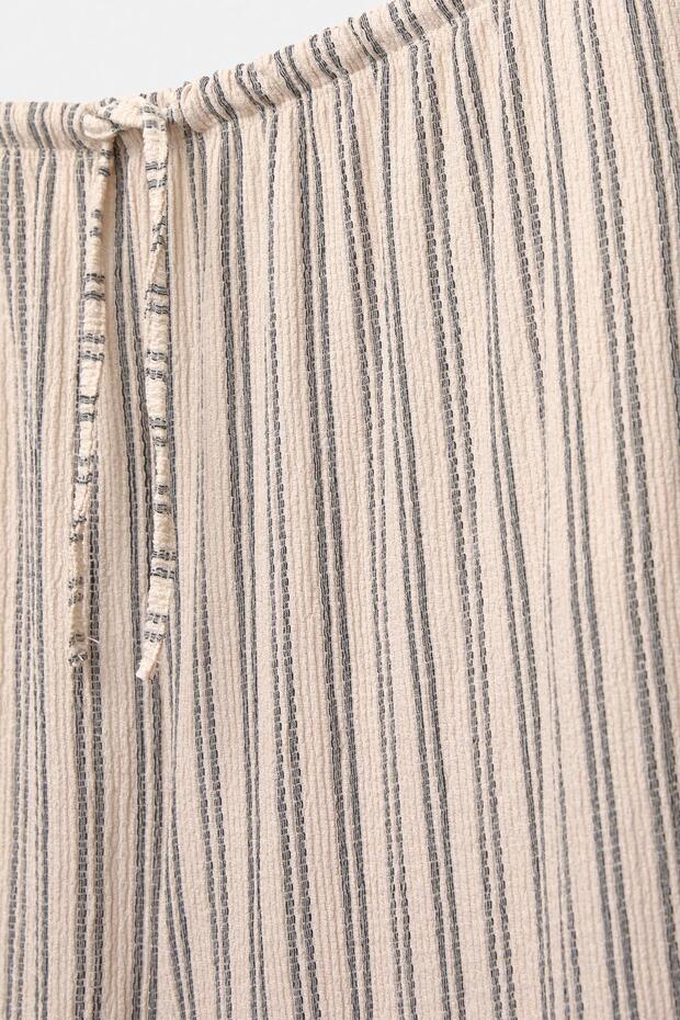 Çizgili rustik pantolon - 6