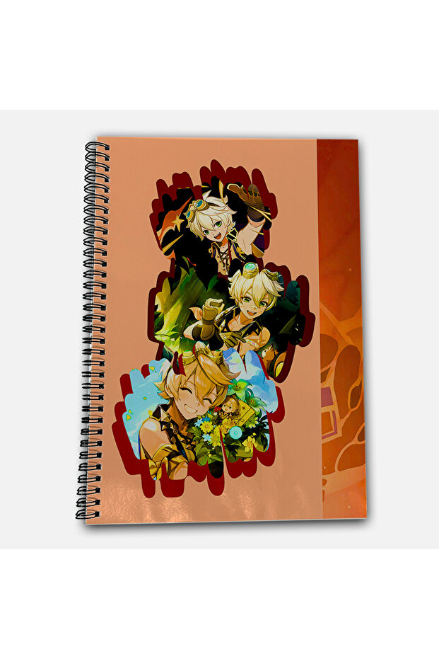 Genshin Impact Bennett Checkered A4 School Notebook 72 Sheets Model 2 - 2