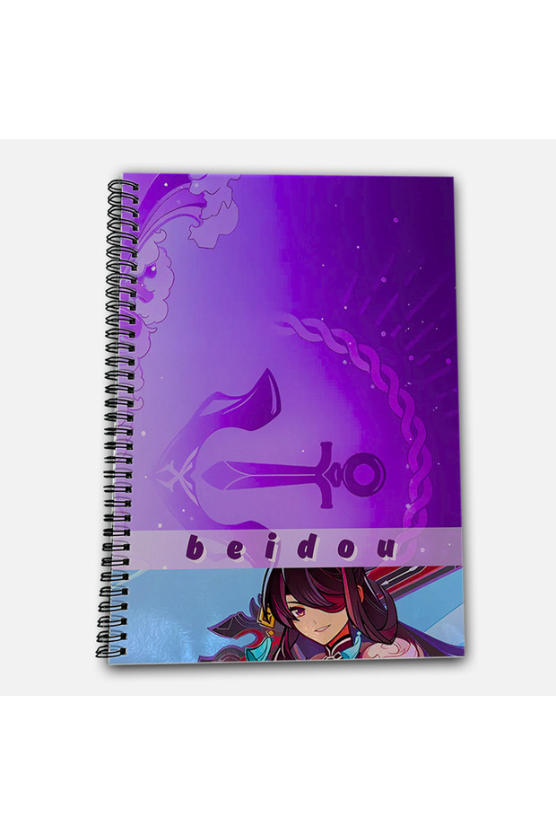 Genshin Impact Beidou Unlined A4 School Notebook 72 Sheets Model 3 - 2