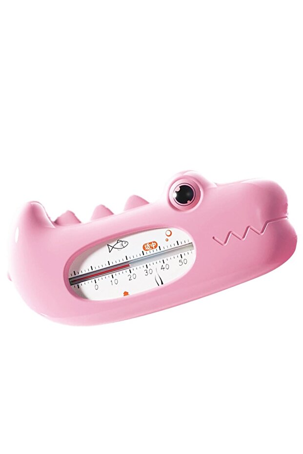 Bath Thermometer, Floating, Waterproof, Multifunctional, Crocodile Model, Pink - 5