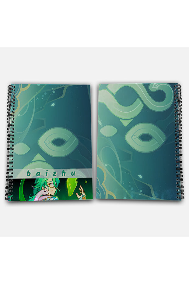 Genshin Impact Baizhu Unlined A4 School Notebook 72 Sheets Model 3 - 1