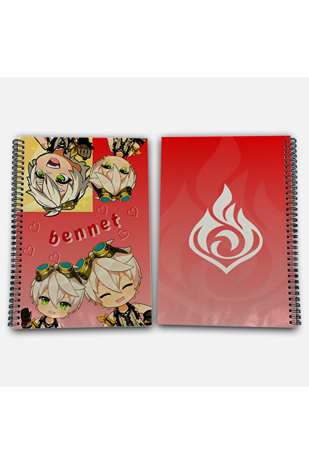Genshin Impact Bennett Unlined A4 School Notebook 72 Sheets Model 1 - 1