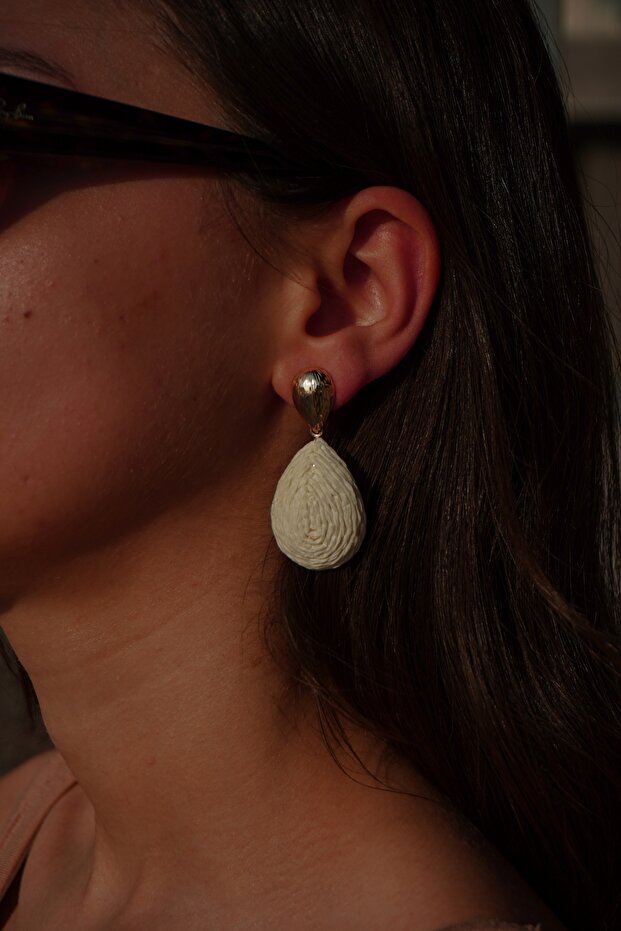 أقراط متدلية من القش - 3