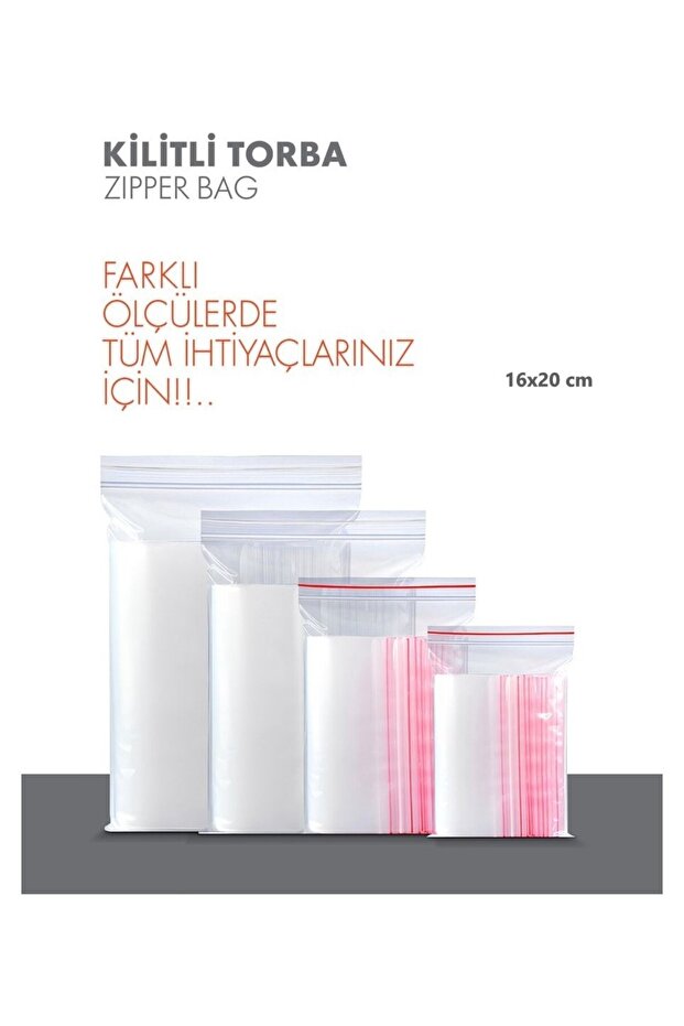 Explosion-Proof, Tear-Proof Ziplock Bags 16X20 cm 100 Pieces