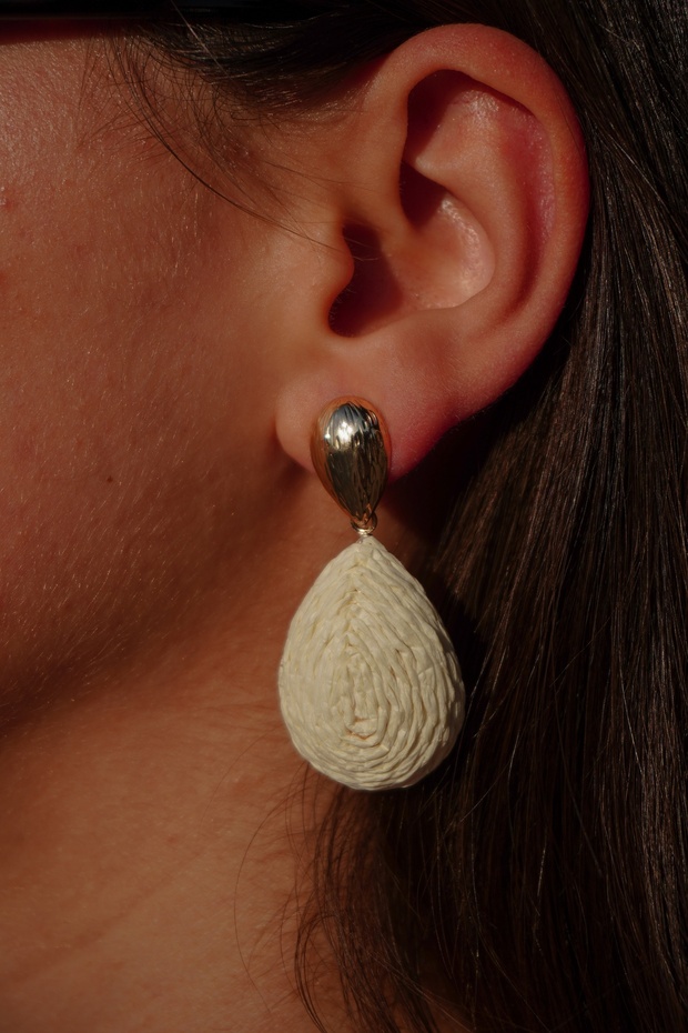 أقراط متدلية من القش - 2