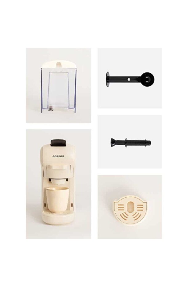 Retro automatic espresso machine 3in1, CREATE, Potts, cream - 7