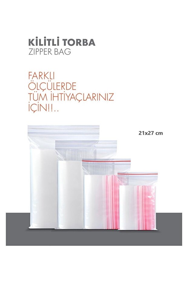 Explosion-Proof, Tear-Proof Ziplock Bags 21X27 cm 100 Pieces