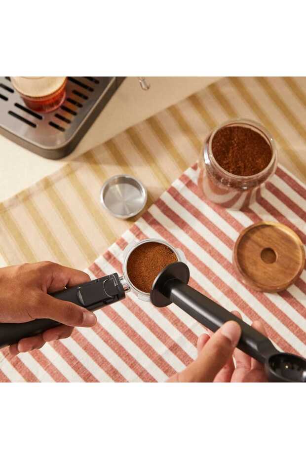 Retro semi-automatic espresso machine, CREATE, Thera Classic Compact, black - 4