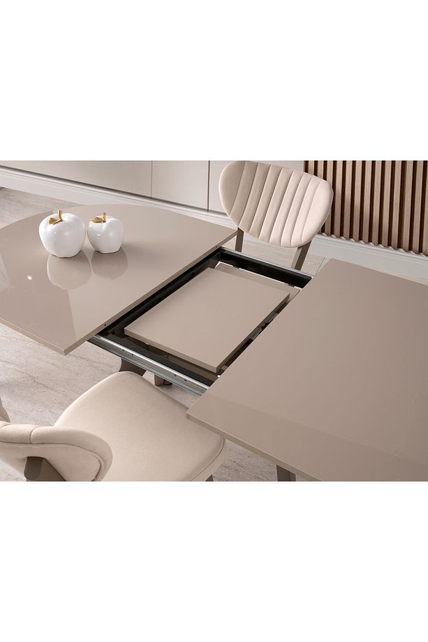 Star Açılır Highgloss Mdf Yemek Masası 82x138+29 - 3