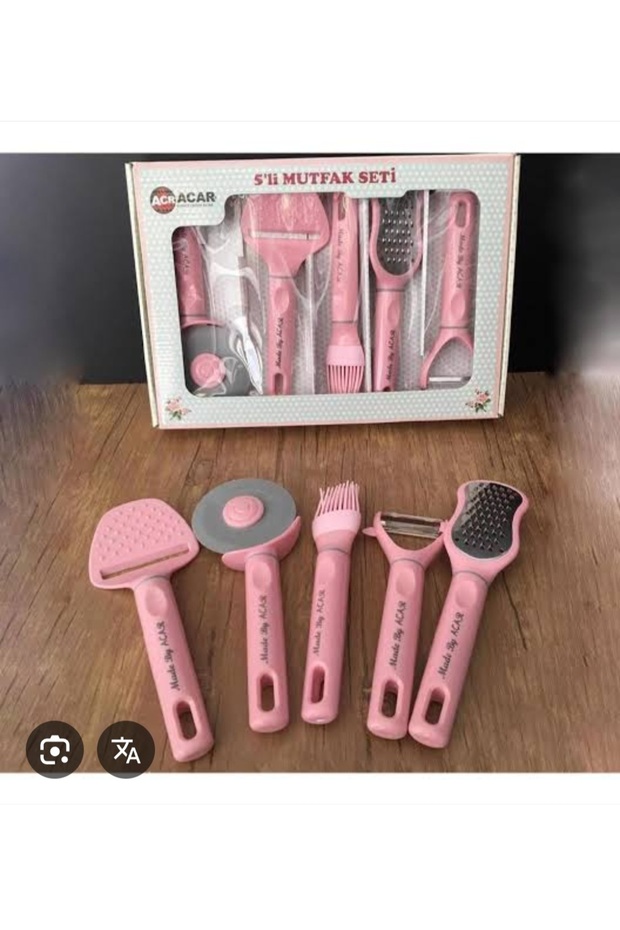 5 PARÇA MUTFAK SETİ - PEMBE - 1