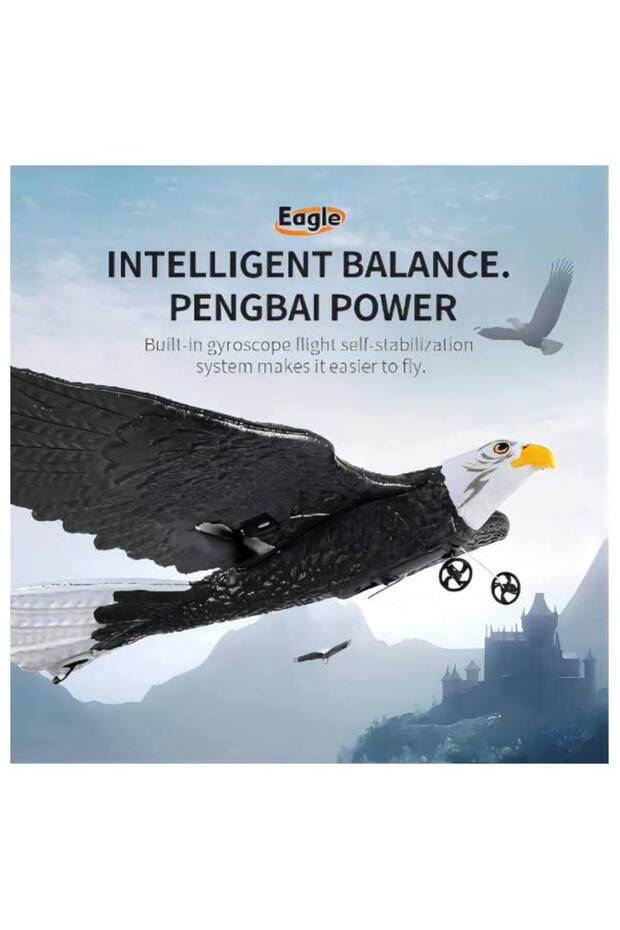 RC Eagle Plane Remote Control Flying Toy for Kids, Realistic Bird Design, Easy to Fly for Beginners - 4