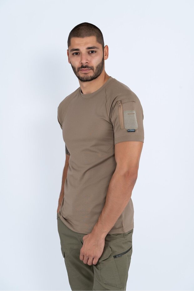Combat Tactical Tactical Round Crew Neck Cotton Breathable Outdoor T-Shirt- 801