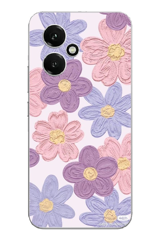 Honor 400 Compatible Colorful Daisies Watercolor Transparent Silicone Case