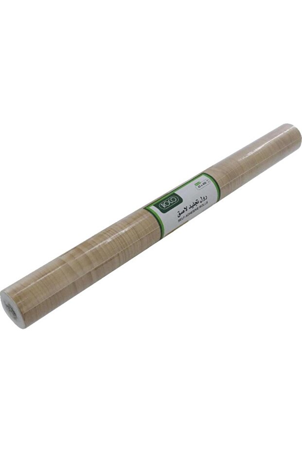 غطاء رول لاصق، بنمط خشبي، طبيعي، 5.00 ياردة (4.57 متر) × 45.00 سم (17.72 بوصة)