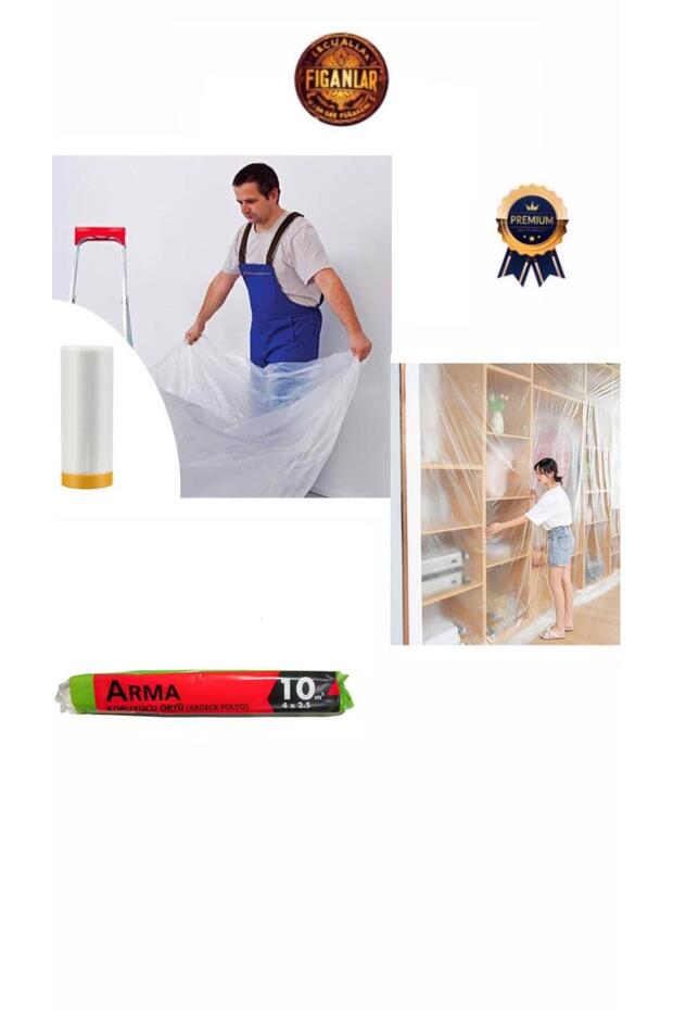 Şeffaf Kullan At Boya Badana Koruyucu Örtü Naylon Poşet 10 Metre 5 Rulo - 7