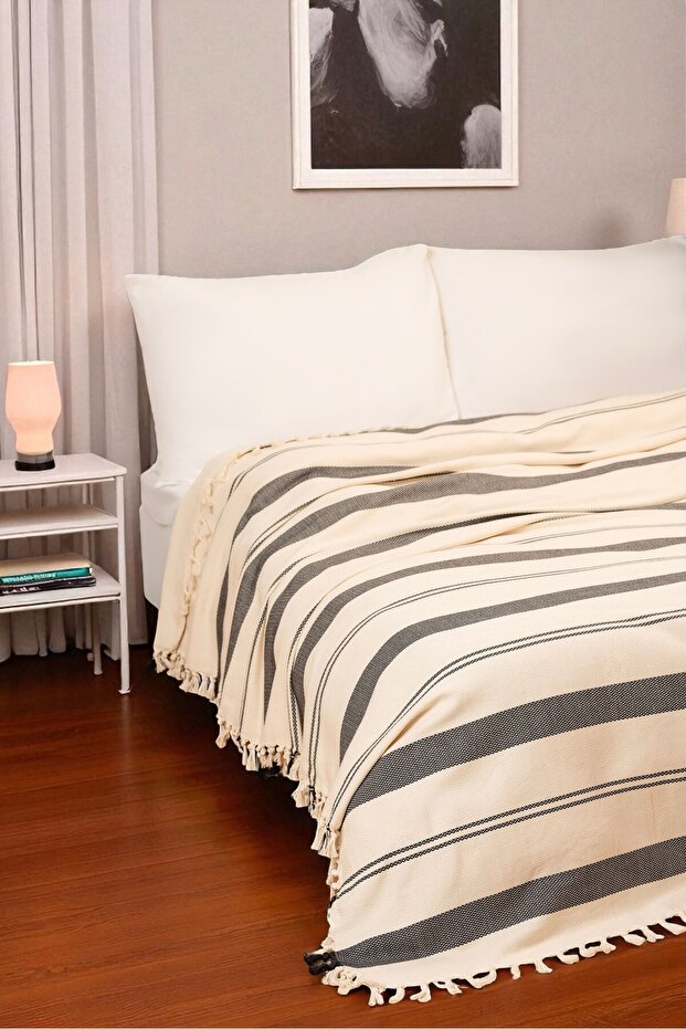 Natural Cotton Soft Double Pique, Sofa Cover, Multi-Purpose Cover 200X320 Cm. - 1