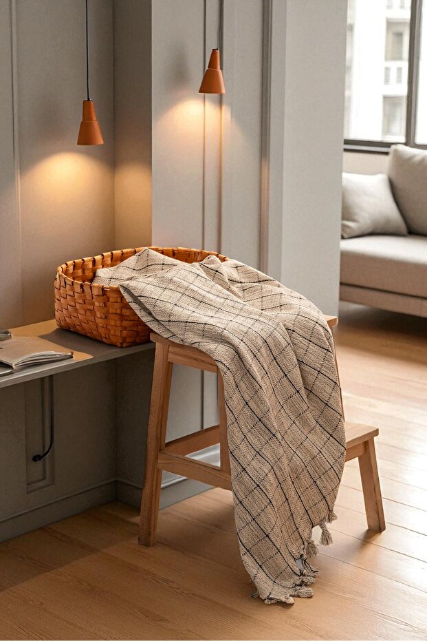 Natural Cotton Soft Double Pique, Sofa Cover, Multi-Purpose Cover 200X320 Cm. - 3