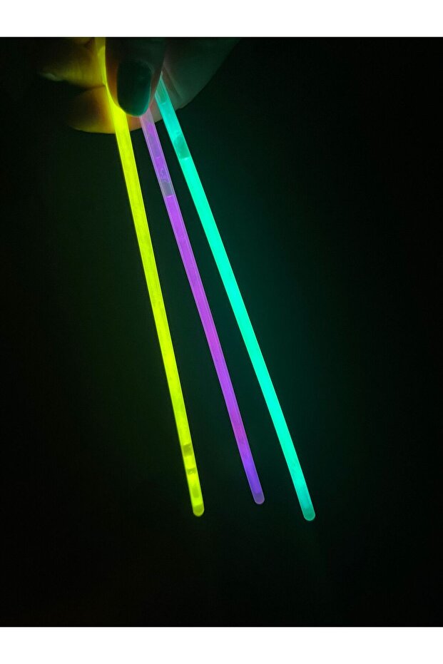 NEON FOSFORLU PARTİ ÇUBUĞU - PARTİ BİLEKLİĞİ (3ADET) - 1