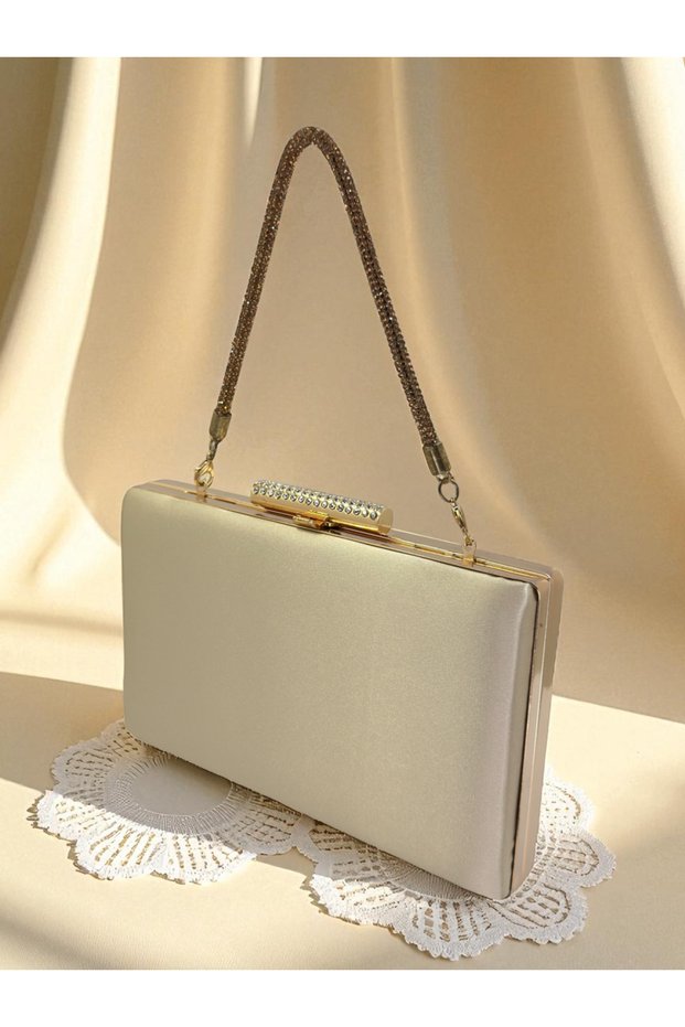 Skin Nude Color Satin Evening Dress Bag Evening Bag Handbag