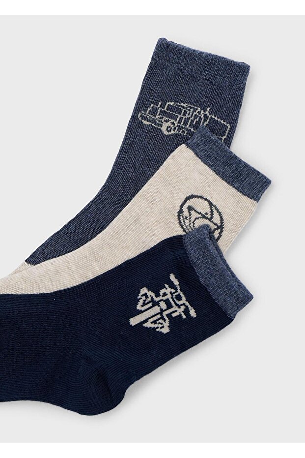Set trostrukih čarapa za dečake, tamnoplave - 2