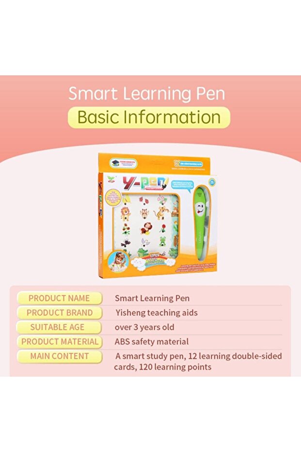Smart Learning Pen English Voice Learn Card Kids Sound Learn Intelligent Logic Reading Pen - 5