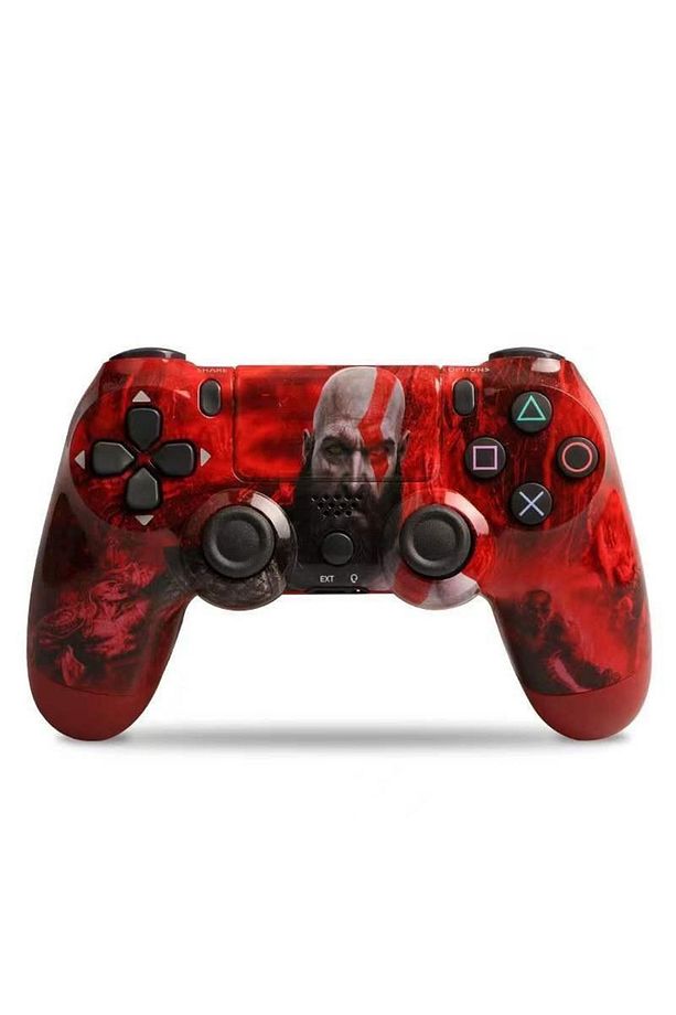 PS4-PC-Android BOX-Android-IOS Telefon Tablet Uyumlu God Of War Temalı Titreşim Bluetooth Oyun Kolu - 1