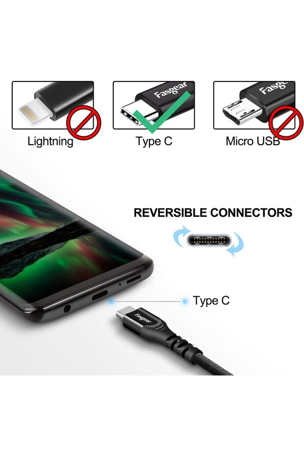 100W 6A USB/Type-C Fast Charging Data Cable for Samsung Huawei OPPO High-Speed Data Transfer - 5
